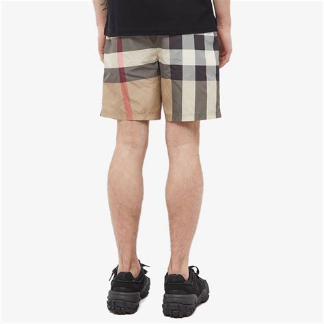 burberry check shorts|Burberry swim shorts beige.